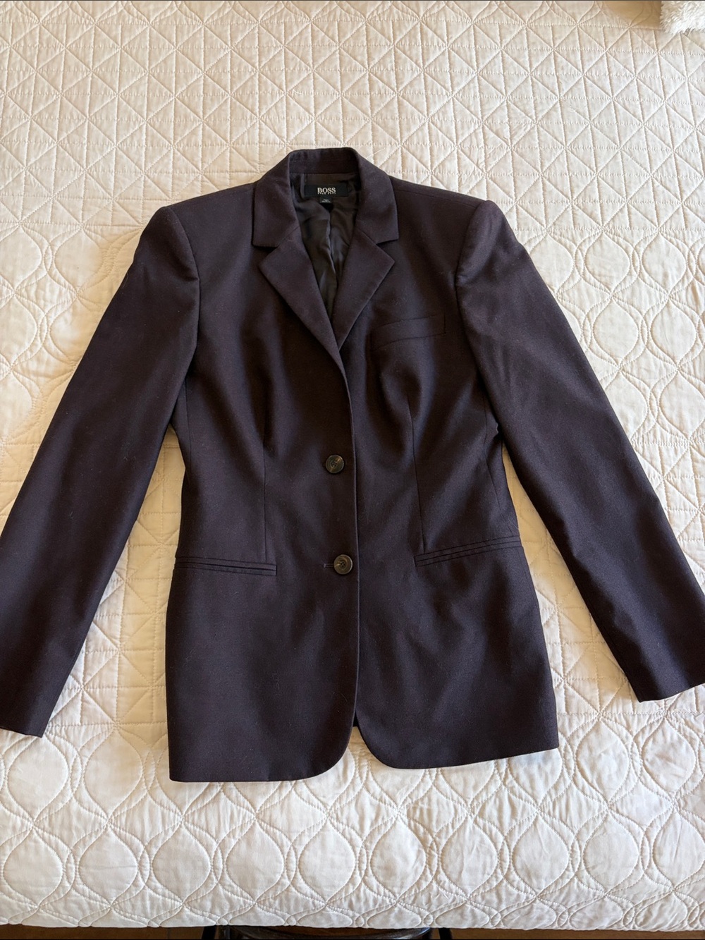 BOSS Dark brown Two-Button wool Blazer